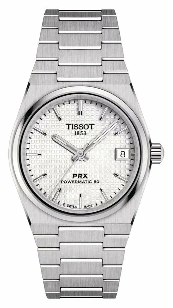 ساعة Tissot PRX Powermatic بمينا أبيض