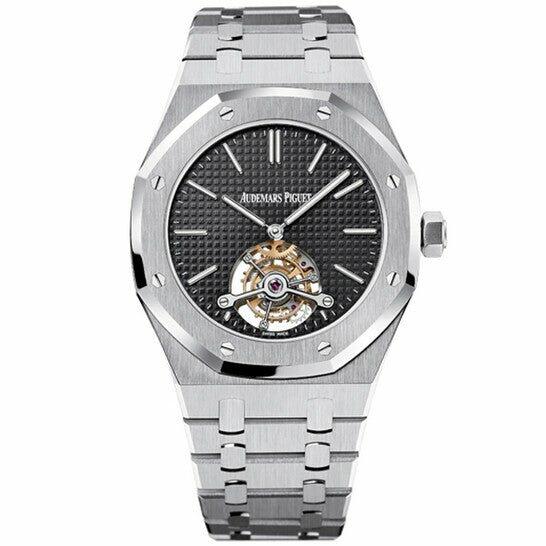 AP Royal Oak TOURBILLON فضي (أسود)