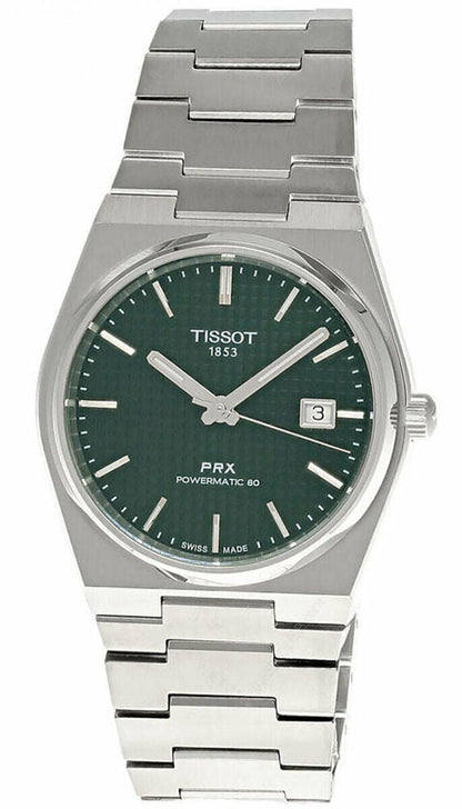 ساعة Tissot PRX Powermatic بمينا أخضر داكن