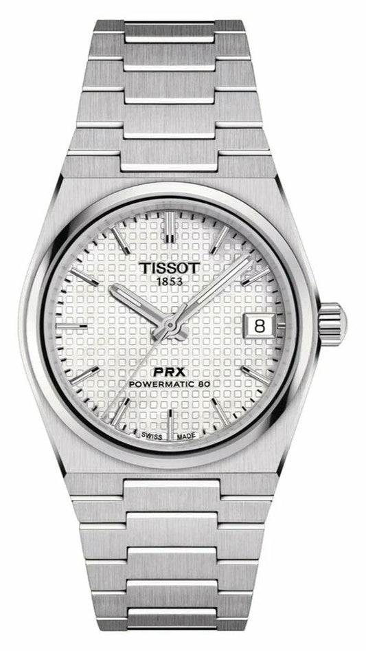 ساعة Tissot PRX Powermatic بمينا أبيض