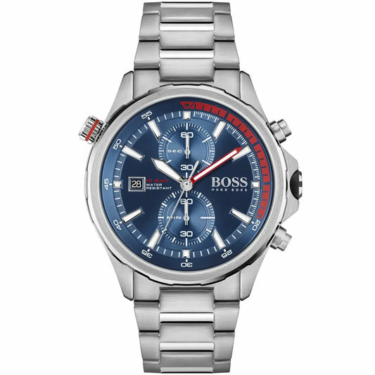 BOSS SILVER METAL - BLUE DIAL - كرونوغراف