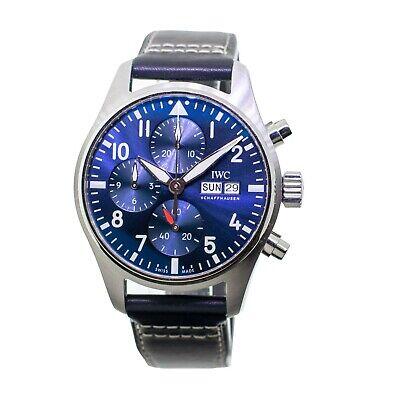 ساعة IWC Pilot ذات الميناء الأزرق - جلد أزرق