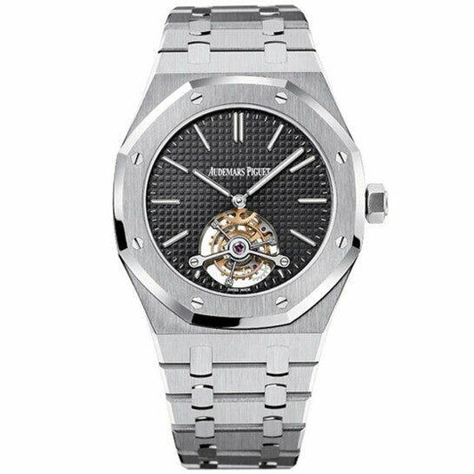 AP Royal Oak TOURBILLON فضي (أسود)