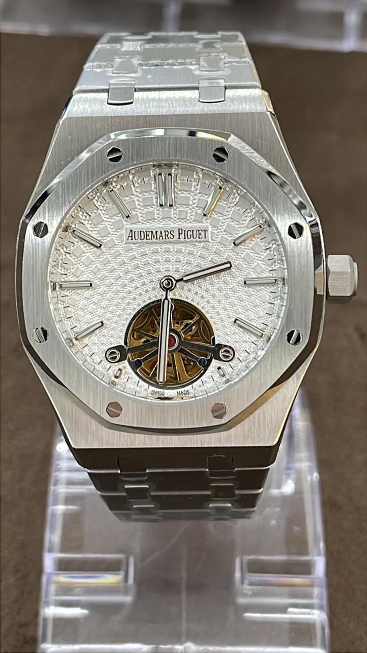 AP Royal Oak TOURBILLON فضي (أبيض) - MQ 