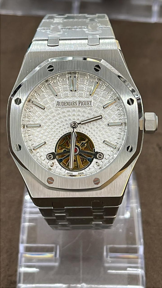 AP Royal Oak TOURBILLON فضي (أبيض) - MQ 