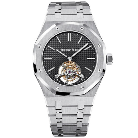 AP Royal Oak TOURBILLON فضي (أسود × رمادي) - MQ 